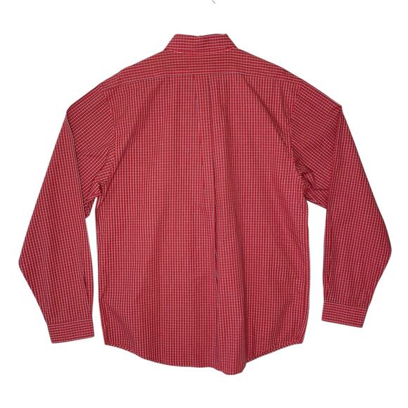 Ohio State Buckeyes Button Down Shirt Mens XL Red Plaid J.America Single Pocket - Picture 2 of 8